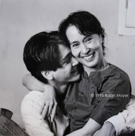 Aung San Suu Kyi and son (1995, Rangoon) Shared by Andrew Chester Ong